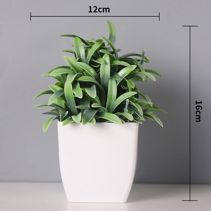 1 шт. искусственное бонсай зеленое растение Магнолия трава Горшечное для дома