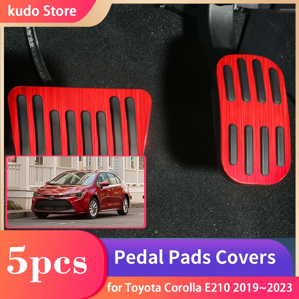

Car Brake Foot Pedal for Toyota Corolla E210 Auris 2019~2023 2020 Auto Non-slip Stainless Steel Rest Fuel Plate Pad Accessories