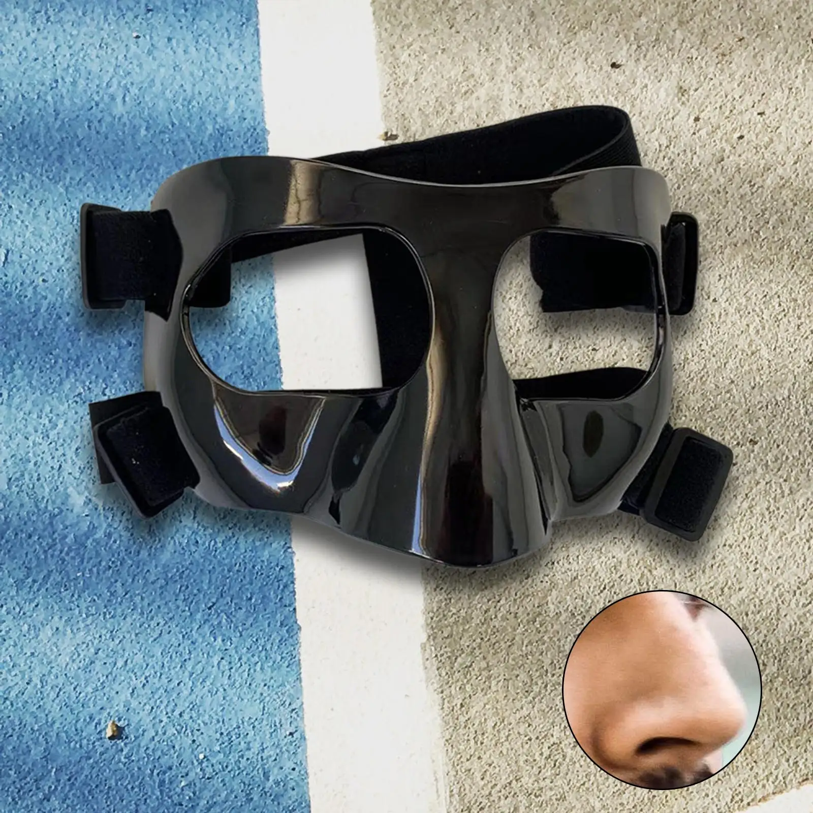 

Basketball Mask Face Mask Nose Guard Face Shield Face Shield for Broken Nose Elastic Strap Durable Shield Mask for Adults