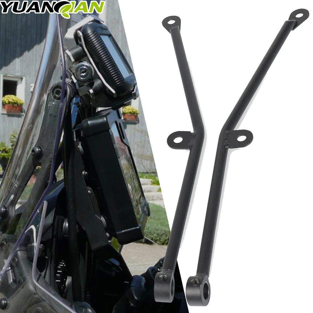 Фото Противовибрационная головка, установленная для YAMAHA Tenere700 Tenere 700 T7 Rally 19-2021, навигационный антивибрационный кронштейн, поддержка стабилизации встряхивания №1