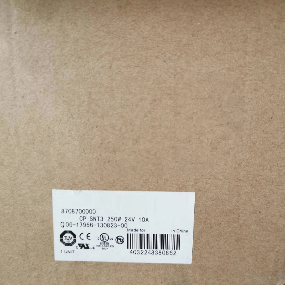 

8708700000 For Weidmuller Power Supply CP SNT3 250W 24V 10A