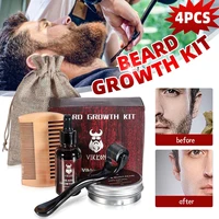 4 in 1 beard kit beard mustache care for men with beard oil beard roller comb storage bag gifts for man
