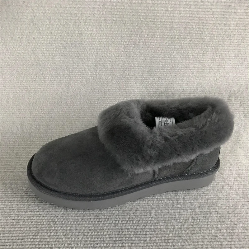 Женские ботинки на плоском каблуке кожаная женская обувь австралийская зимняя