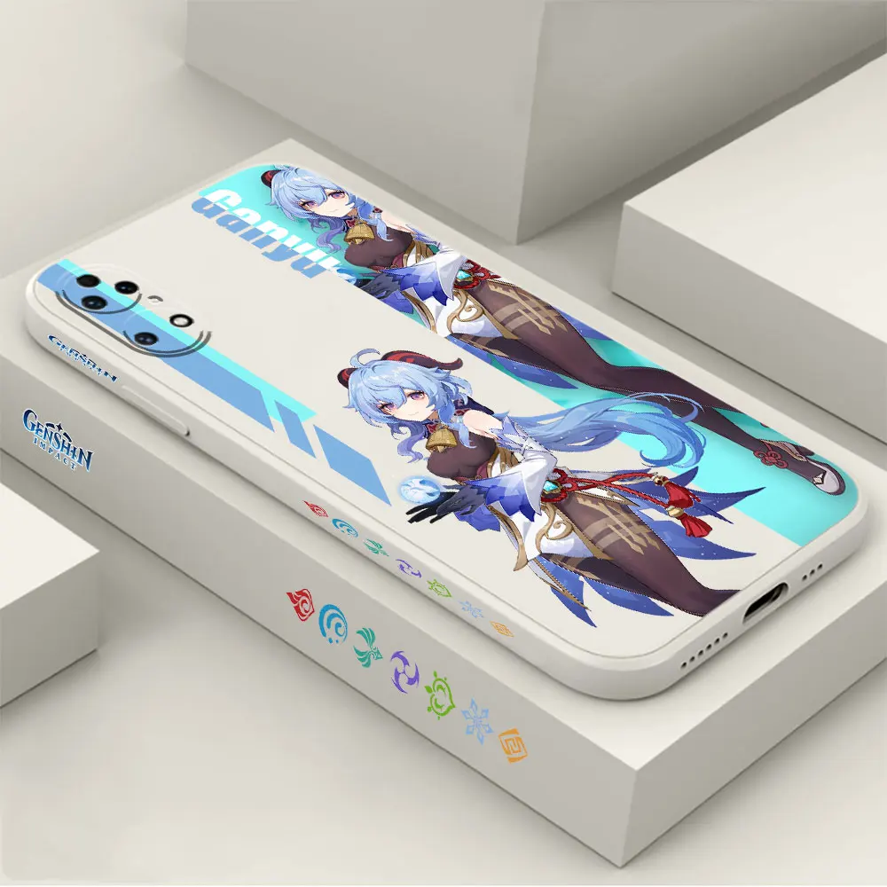 Genshin Impact Ganyu Sangonomiya Kokomi Phone Case For Huawei P60 P50 P40 P30 P20 Mate 50 40 30 20 20X 10 Colour Liquid Cover