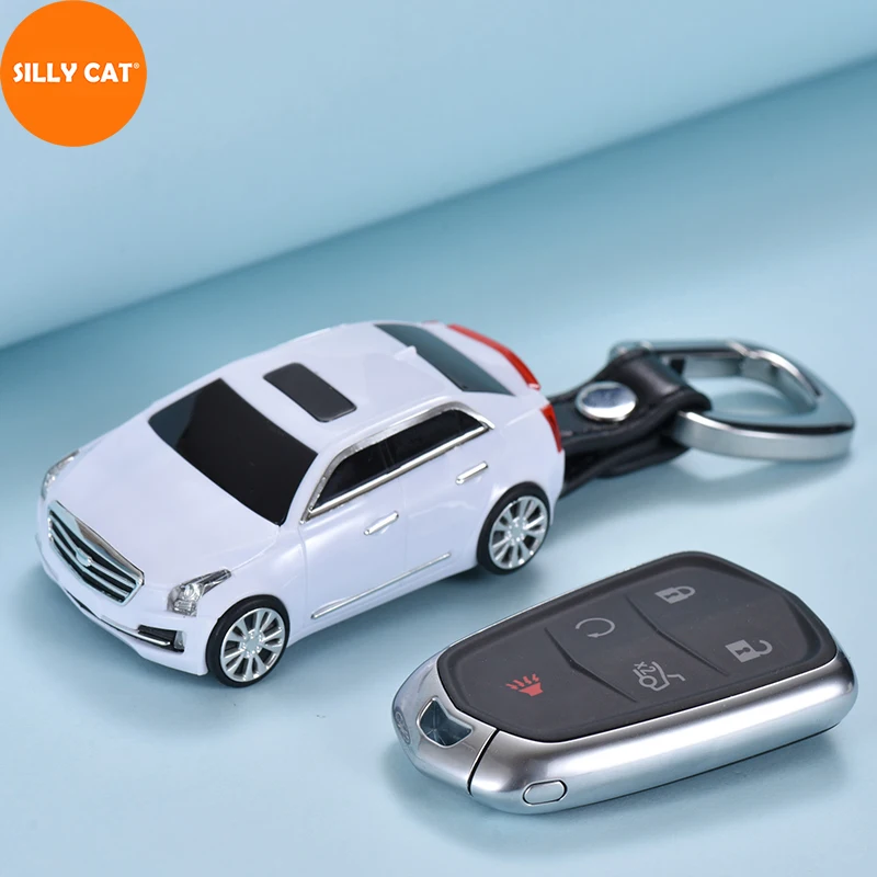 ABS Автомобильная модель автомобильного ключа-брелока, оболочка, защитная сумка, подходит для Cadillac чехол ATS XTS XT5 XT4 CT6 XT6