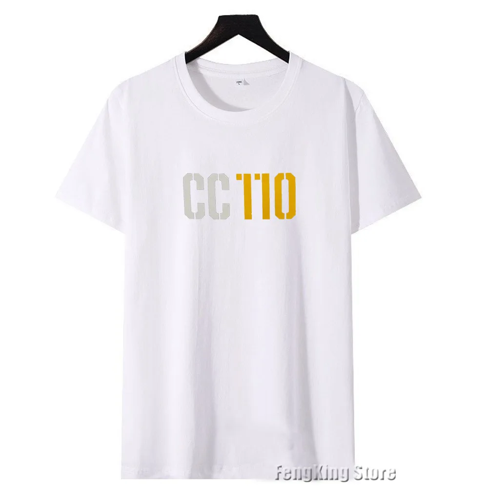 

For Cross Cub 110 CC110 New Combed Cotton Short Sleeve T-shirt Men's Round Neck Printed Logo T-shirt
