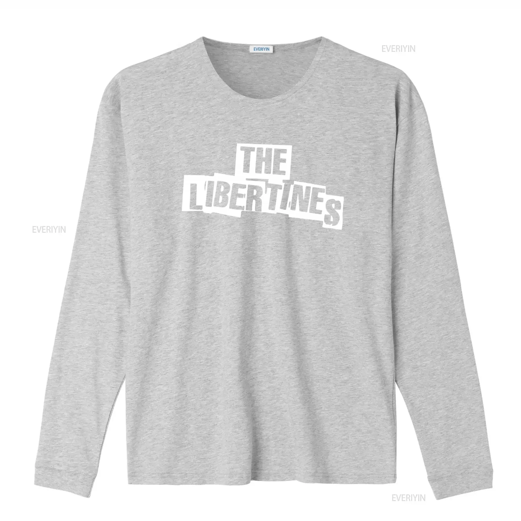 Фото Футболка The Libertines с принтом логотипа, в стиле рок-группы, винтажная, с эффектом потертости, дышащая, эластичная, стильная, универсальная, удобная. №4
