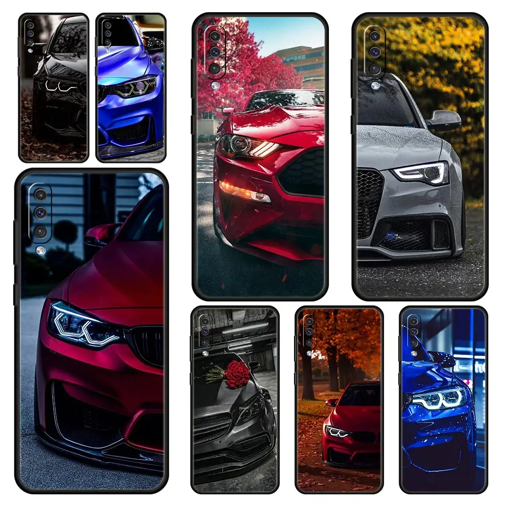 

Blue Red Sports car Cars Phone Case for Samsung Galaxy A52 A12 A70 A50 A40 A20s A30 A10s A20e A10 A22 A72 A32 5G A02s Soft Cover