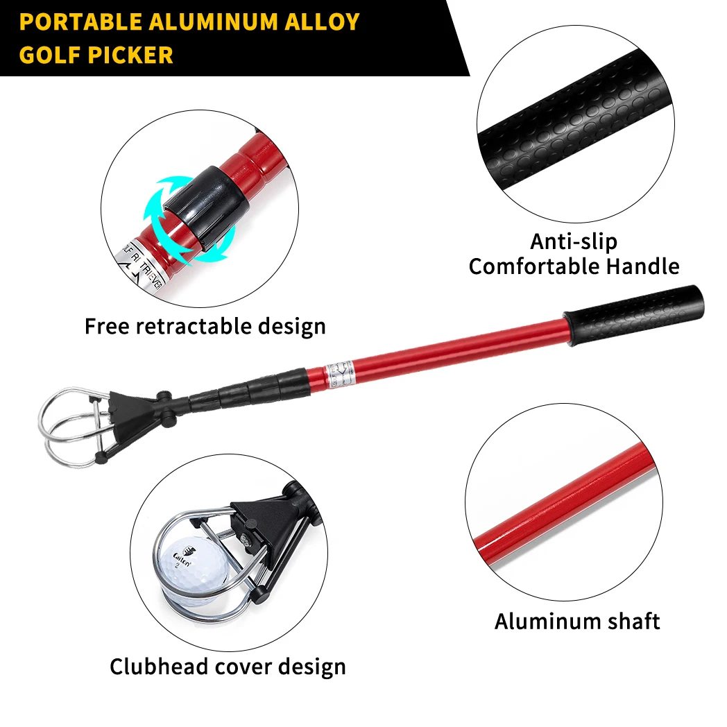 Устройство для извлечения мячей гольфа 6 футов/15 футов телескопическая