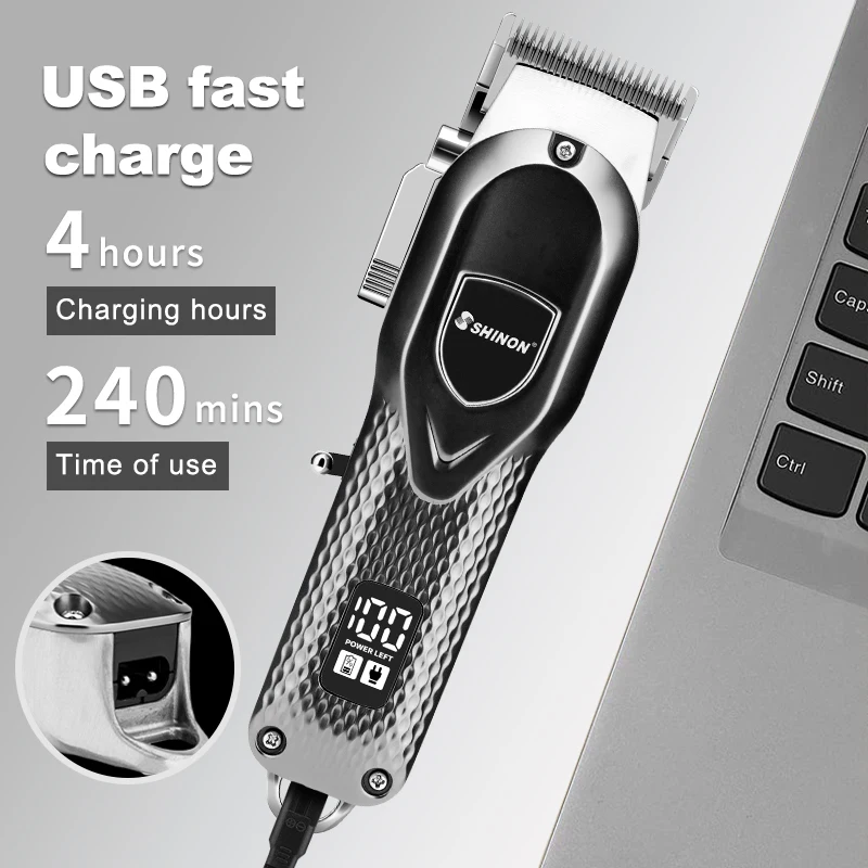 Машинка для стрижки волос Resuxi SHINON профессиональная электрическая Беспроводная