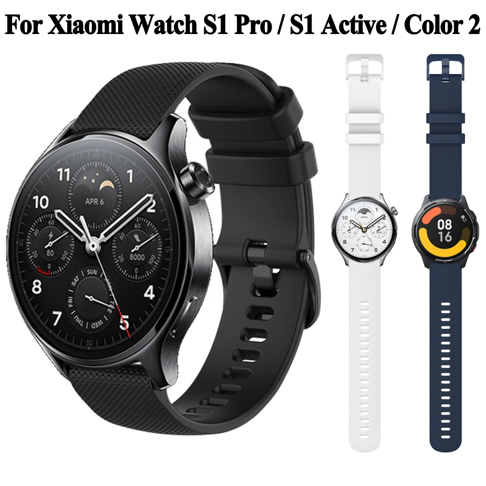 

Ремешок для Xiaomi MI Watch S2 46 мм, силиконовый браслет для наручных часов S1 Active Pro, 22 мм, цвет 2, Спортивная строка