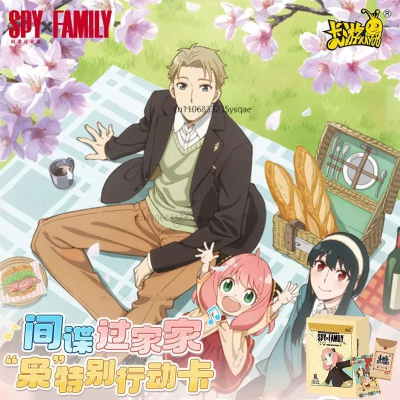 Фото KAYOU натуральная карта SPY×FAMILY, школьный пакет специального назначения, Anya Forger Yor Twilight, коллекционная аниме-карта, игрушка в подарок, оригинальная коробка