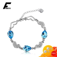 trendy women bracelet 925 silver jewelry with sapphire zircon gemstone fashion bracelets for wedding party ornaments wholesale