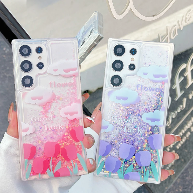 

Flower Glitter Liquid Quicksand Luminous TPU Case For VIVO S16 S15 S12 V23 S10 S9 V20 S7 S6 S5 X90 X80 X70 X60 X50 X30 X27 Pro