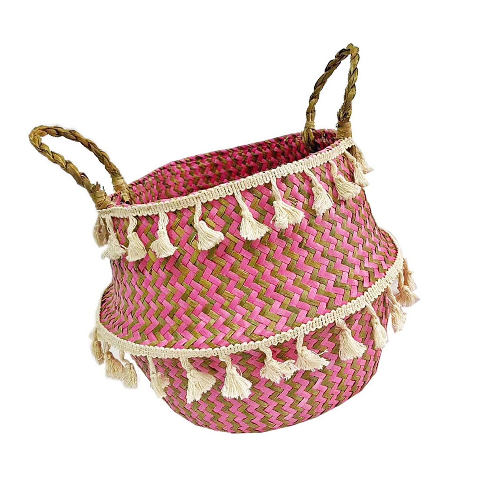 

Seagrass Woven Baskets For Organizing Handmade Basket With Handle Home Decor Storage Baskets For Fruit Plant Flower Decorative