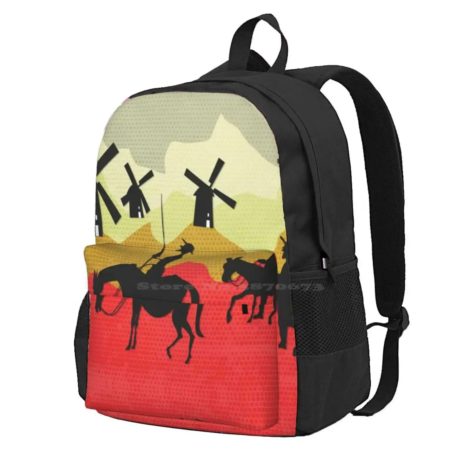 Ветряные мельницы с наклоном горячая распродажа школьный рюкзак Don Quixote Chisciotte
