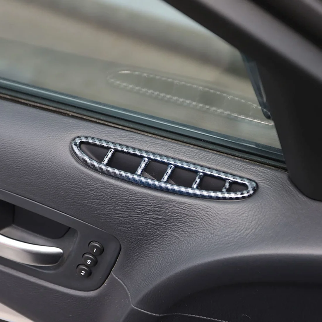 

Автомобильная дверь A/C крышка вентиляционной панели комплект отделки для 2015-2022 Chrysler 300C аксессуары, ABS углеродное волокно