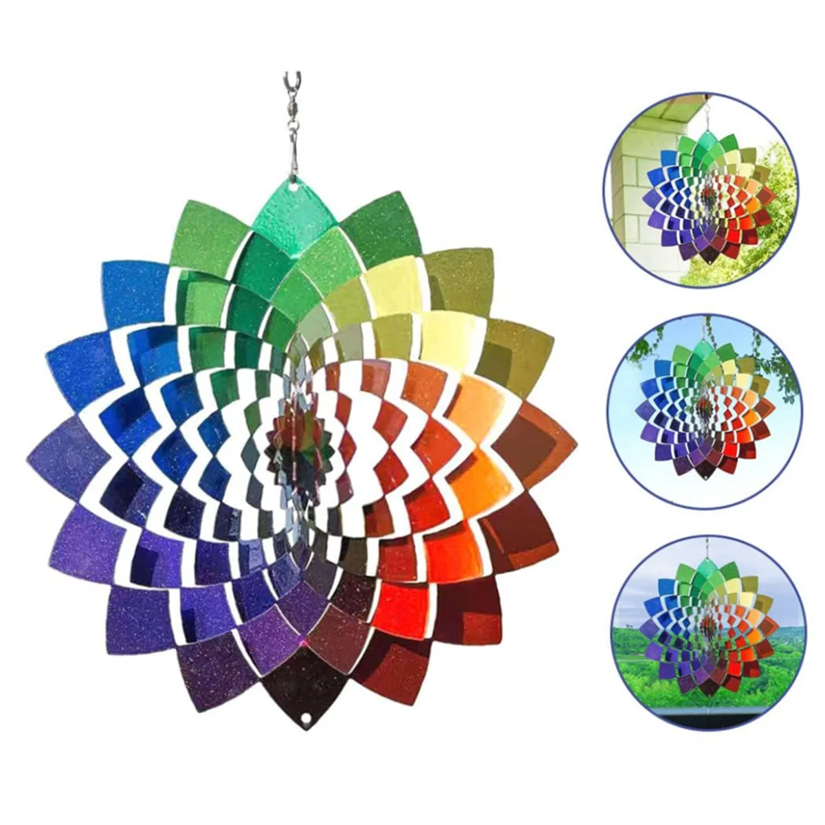 Спиннеры для ветра уличные спиннеры из нержавеющей стали цветные колокольчики