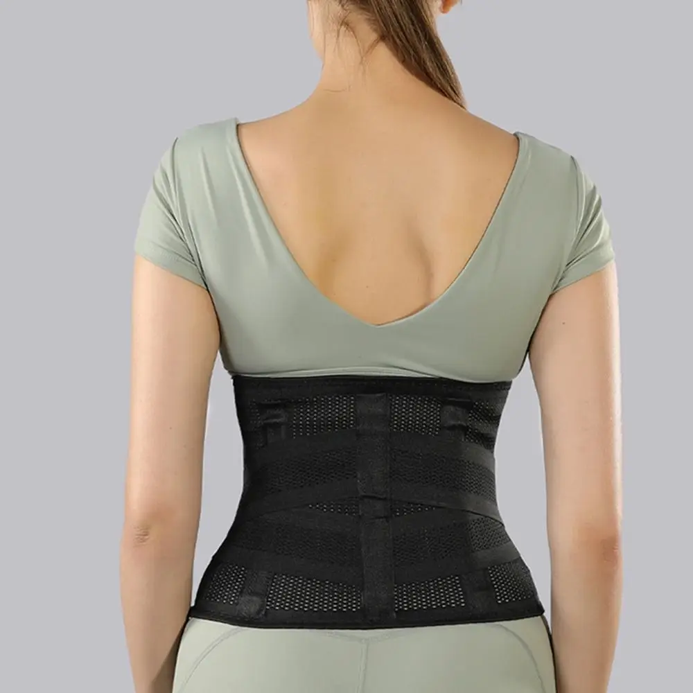 Двойной регулируемый пояс для спины дышащий спортивный с широкой талией 4