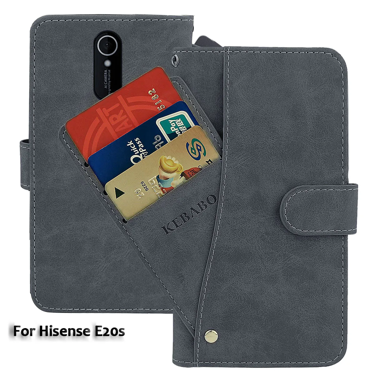 

Кожаный чехол-кошелек Hisense E20s, модный роскошный флип-чехол 5,7 дюйма с передней картой E20s Hisense, магнитные чехлы для телефонов