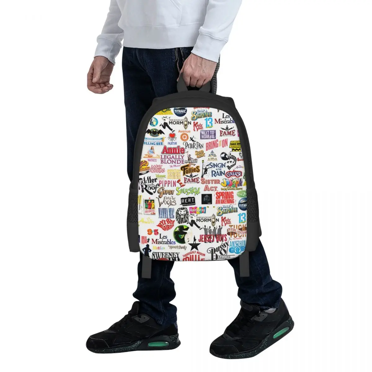 Musical Logos Backpack for Girls Boys Travel RucksackBackpacks for Teenage school bag