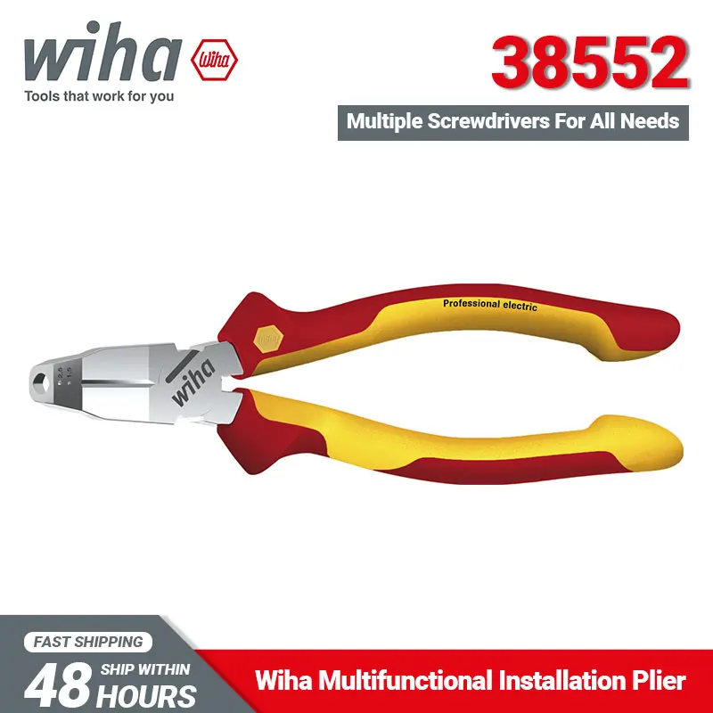 Wiha 38552 многофункциональные плоскогубцы для установки Профессиональные