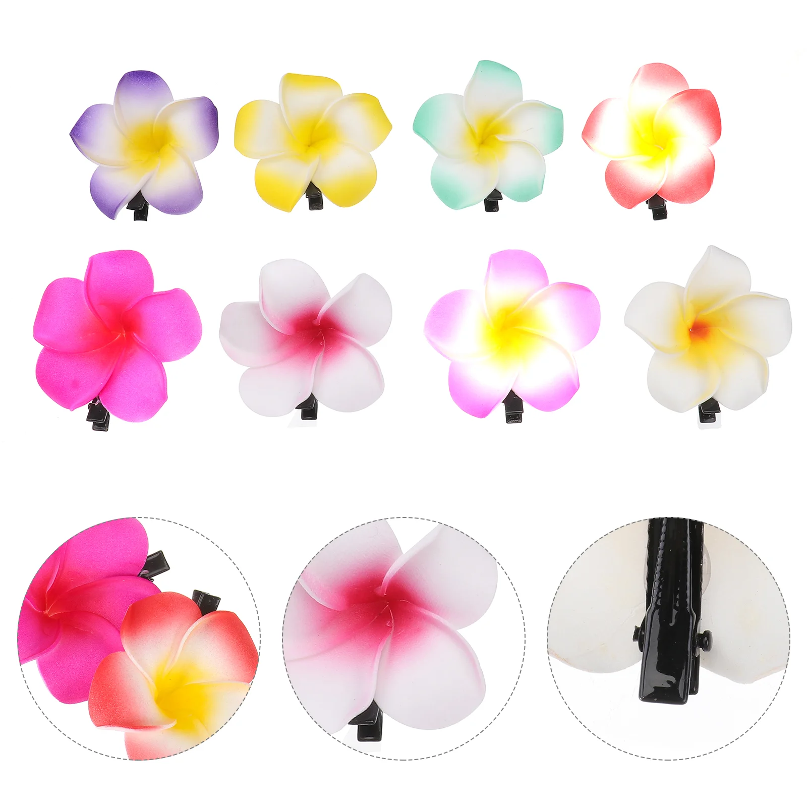 

Hair Flower Clip Hawaiian Clips Plumeriaaccessories Beachparty Pin Bridal Tropical Hairpins Flowers Frangipani Hawaii Photo
