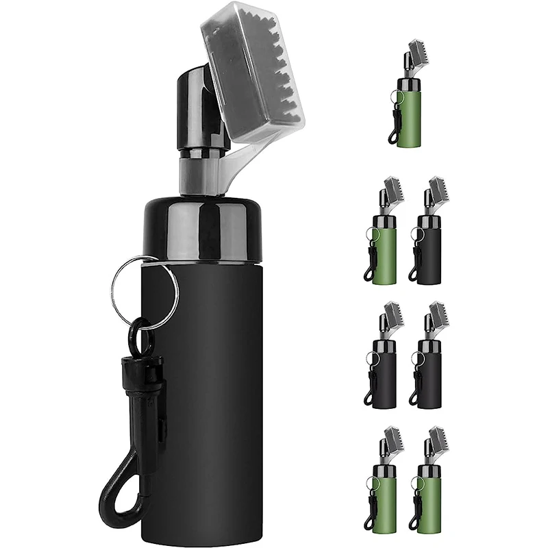 Golf Clubs Cleaning Brush Portable Golf Club Groove Brush With Push Type Water Bottle Water Brush Golf Swing Groove Cleaner