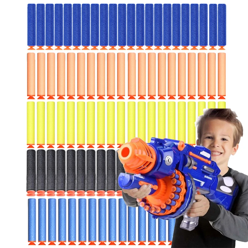 

100 шт. запасные дротики, пули с присоской из пены для Nerf, мягкие запасные пули, дротики для Nerf Blaster N-Strike аксессуары для Игрушечного Пистолета