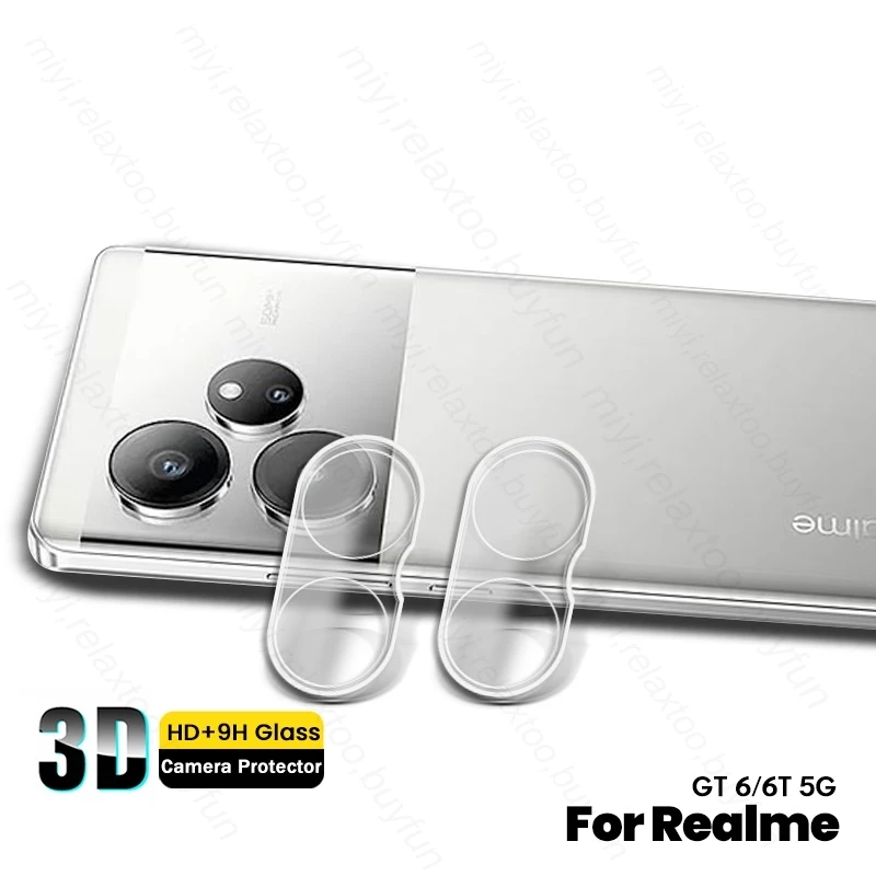 Чехол RealmeGT6 5G 2 шт. Защитная пленка для задней камеры Realme GT 6T/6 задняя крышка из