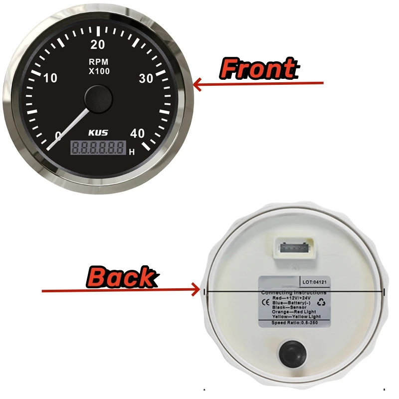 KUS Фирменная Новинка 0-4000 об/мин модификация морских тахометров 85 мм
