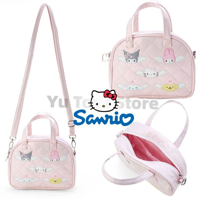 

21cm Sanrio Dream Angel Series My Melody Kuromi Cinnamoroll Hello Kitty Cartoon Embroidered Handbag Messenger Bagshoulder Bag