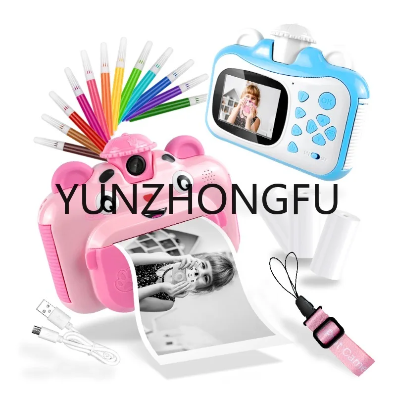 

Children Instant Print Camera For Kids 1080p HD Mini Camera With Thermal Photo Paper Digital Camera kids Gifts toys K1