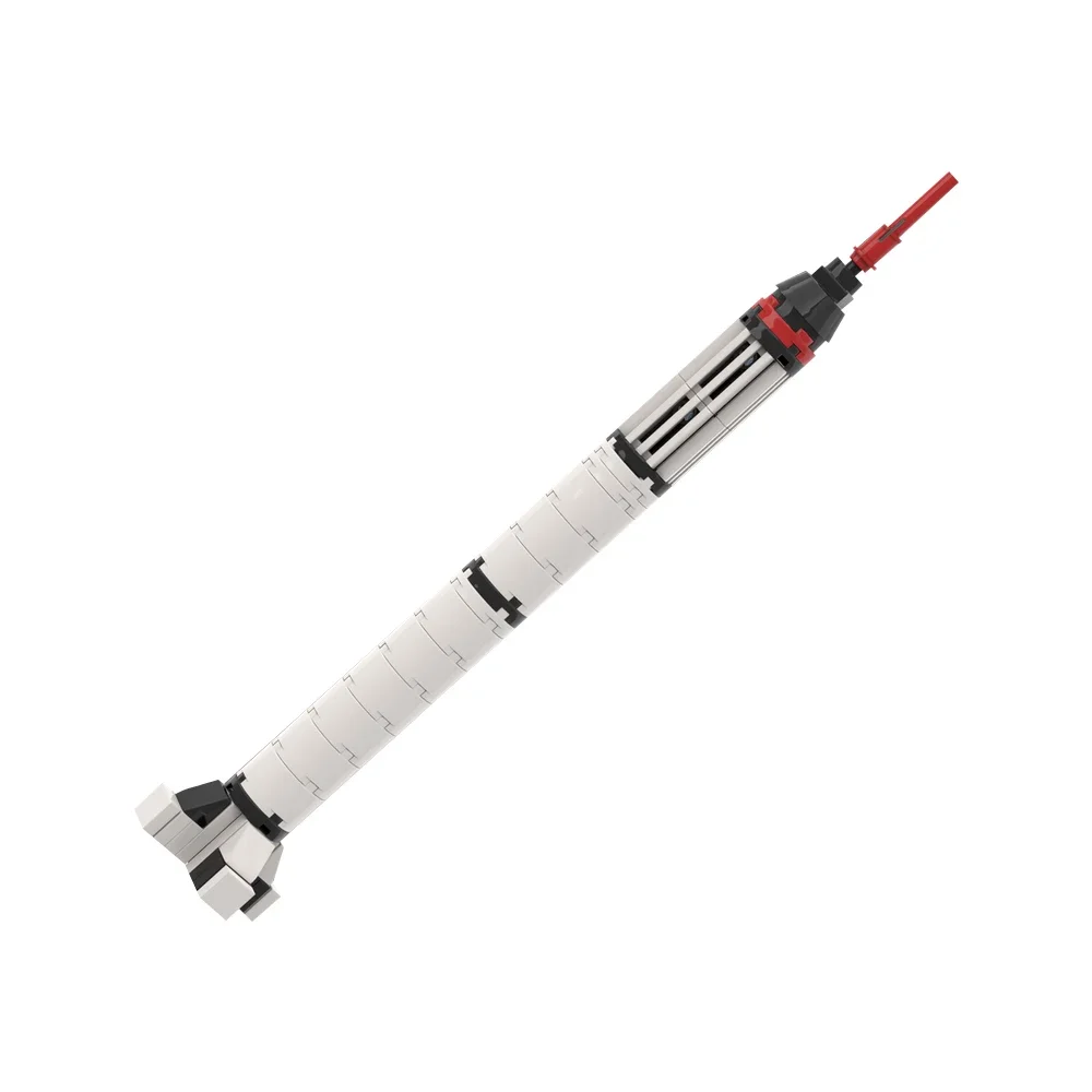 Фото MOC масштаб 1:110 Mercury Space Rocket Redstone, набор строительных блоков, исследование Вселенной, длинная марша, ракета, образовательный кирпич, детские игрушки №1