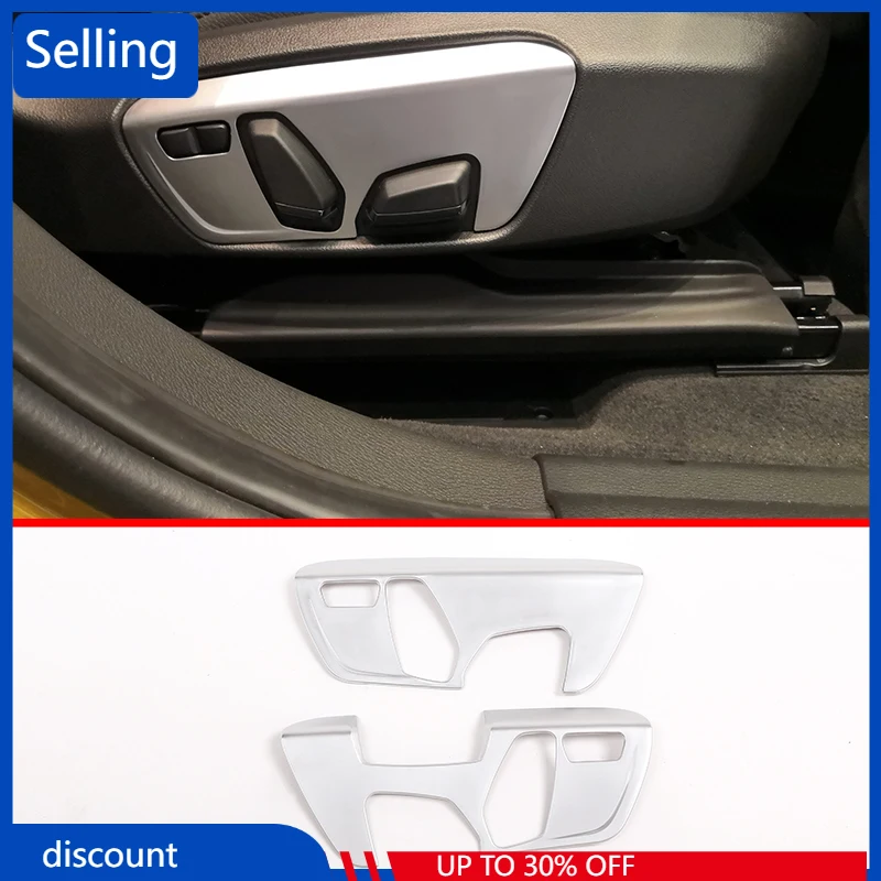 

Хромированный АБС-пластик для BMW X1 F48 2016-2019, для BMW X2 F47 2018, кнопки на автомобильное сиденье, отделка рамы, аксессуары, быстрая доставка, 2 шт.