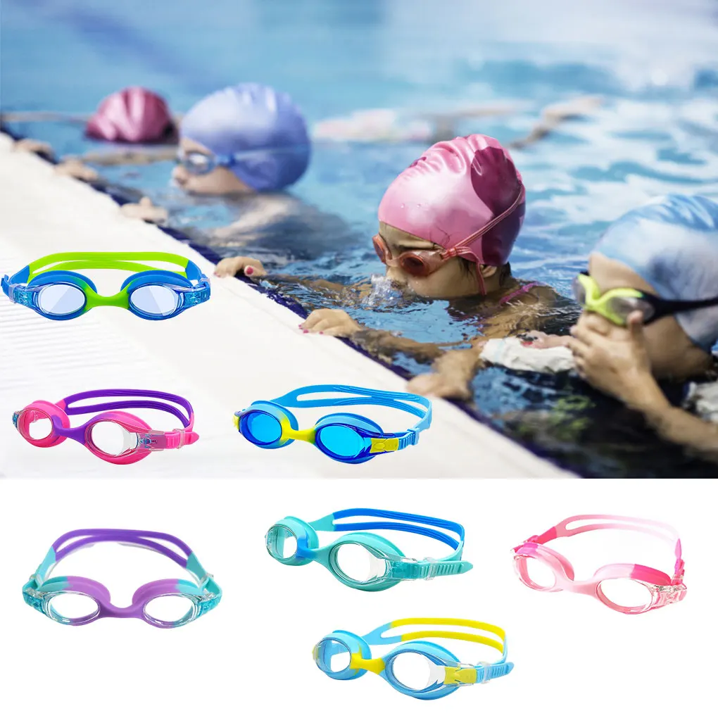 

Очки для плавания с регулируемым ремешком из поликарбоната с прозрачным обзором и герметичным кольцом