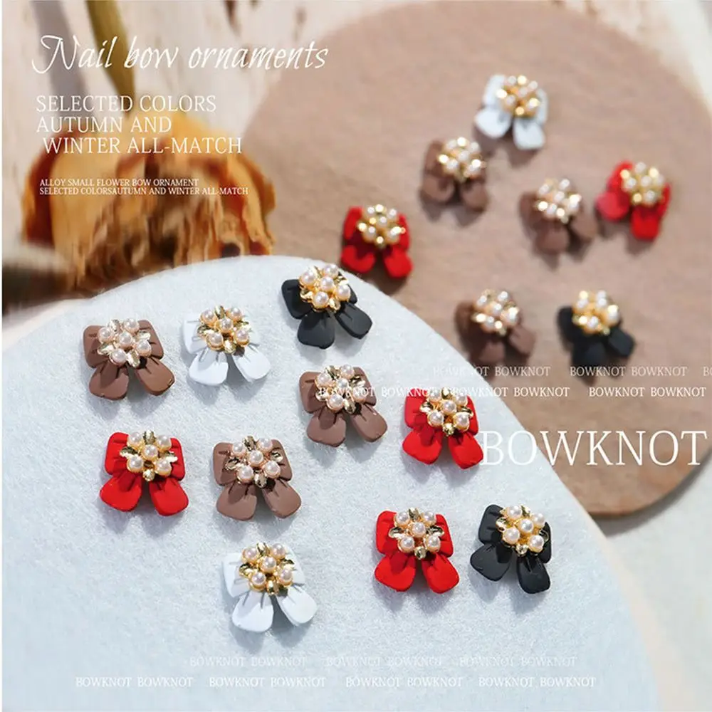 

Manicure Pearl DIY Japanese Nail Design Bow Engraved 3D Nail Art Decorations
