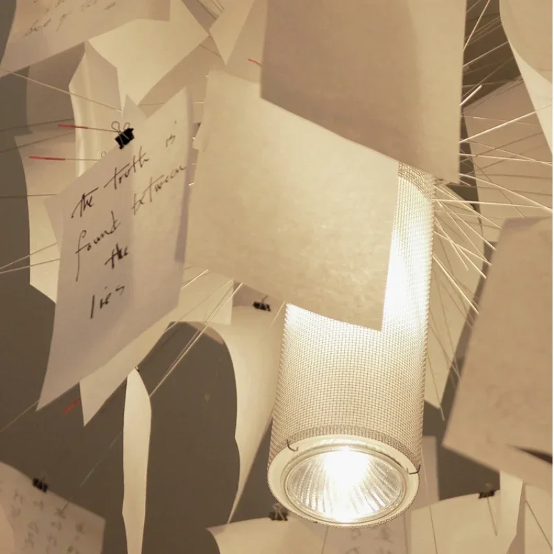 French Style Zettel Paper Chandelier Art Exhibition Hall Dining Room Living Room Bedroom DIY Designer Album Pendant LED Lighting (art.: 3920ca91ba699) - 3920ca91ba699