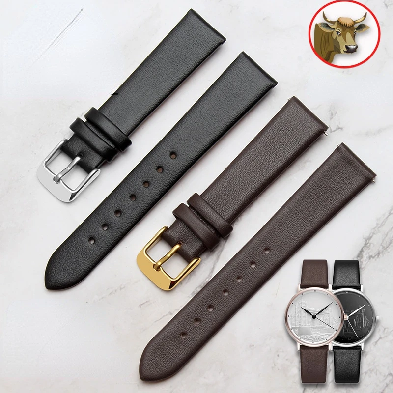 

8888Strap Genuine Leather Thin Men and Women Fit Small Green Watch Armani King DW Inage Jonas & Verus CK Watch Band