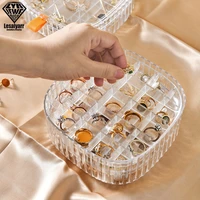 acrylic earring earbuds storage boxes removable 123 layer makeup jewelry drawer box transparent nail display organizer