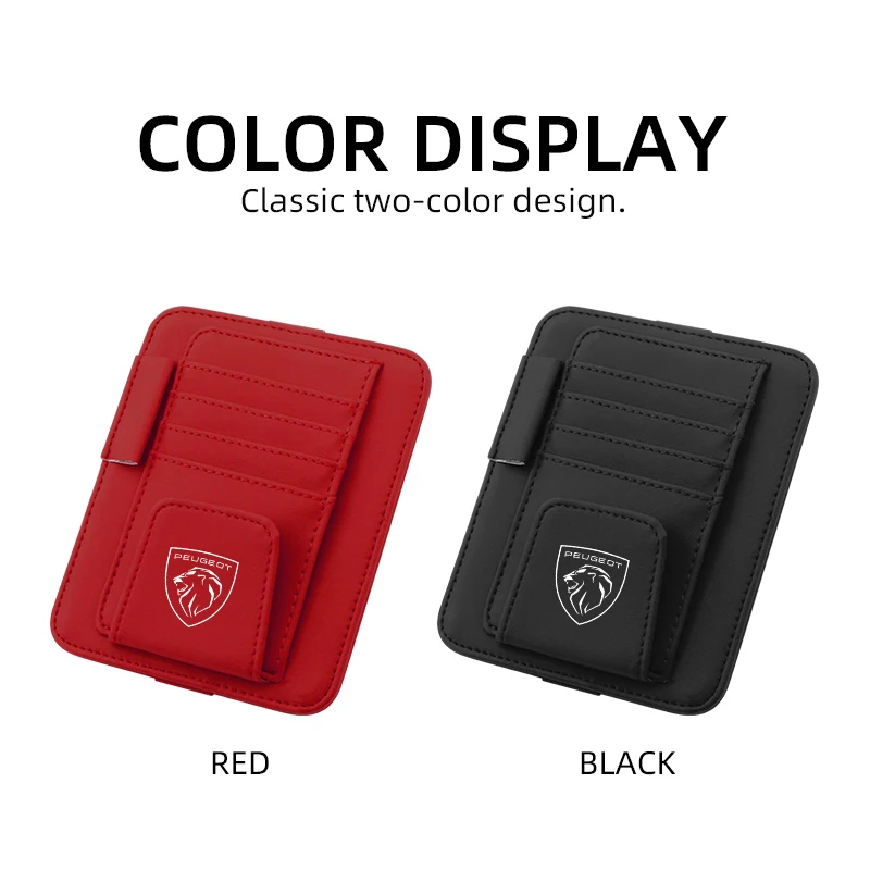 Автомобильный солнцезащитный козырек из ПУ кожи держатель для очков зажим