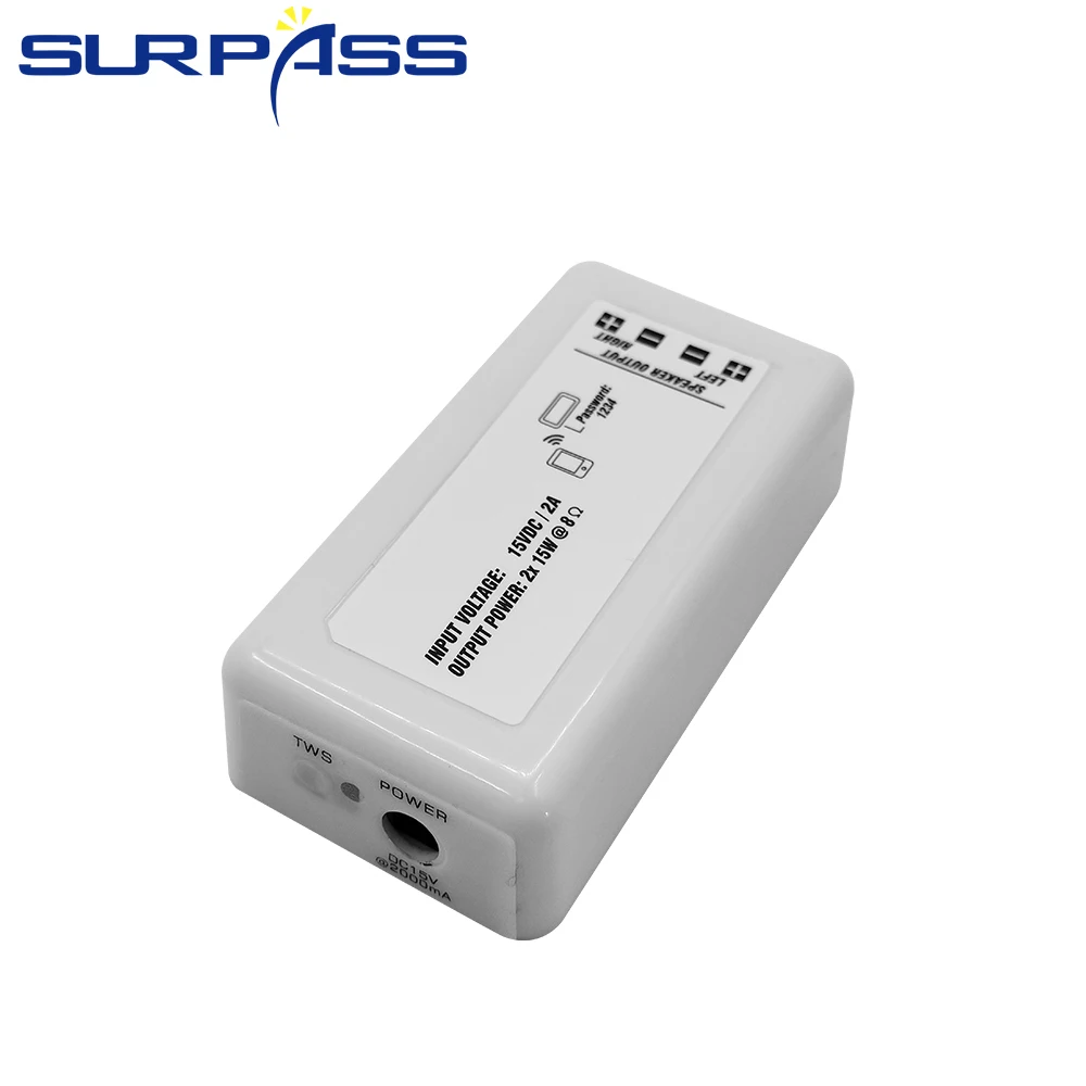 

Home Power Amplifiers BT 2x15W Portable Built-in Digital Amplifier Audio Bluetooth Mini Amplifier with Power Adapter DC 15V 2A