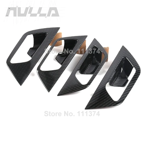 Карбон для Peugeot 5008 2017 2018 2019 2020 GT хромированная, для внутренней дверной ручки Catch Cover Trim, аксессуары для интерьера автомобиля