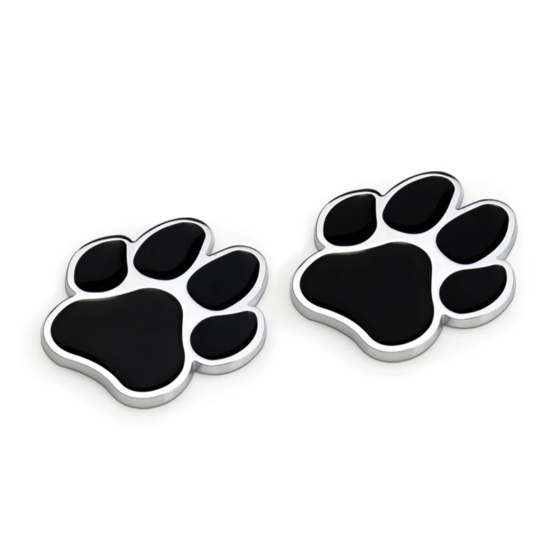 

1 PCS Car Sticker Paw 3D Metal Animal Badge Emblem Dog Cat Bear Foot Prints Footprint Decals Cool Design Auto Accessories