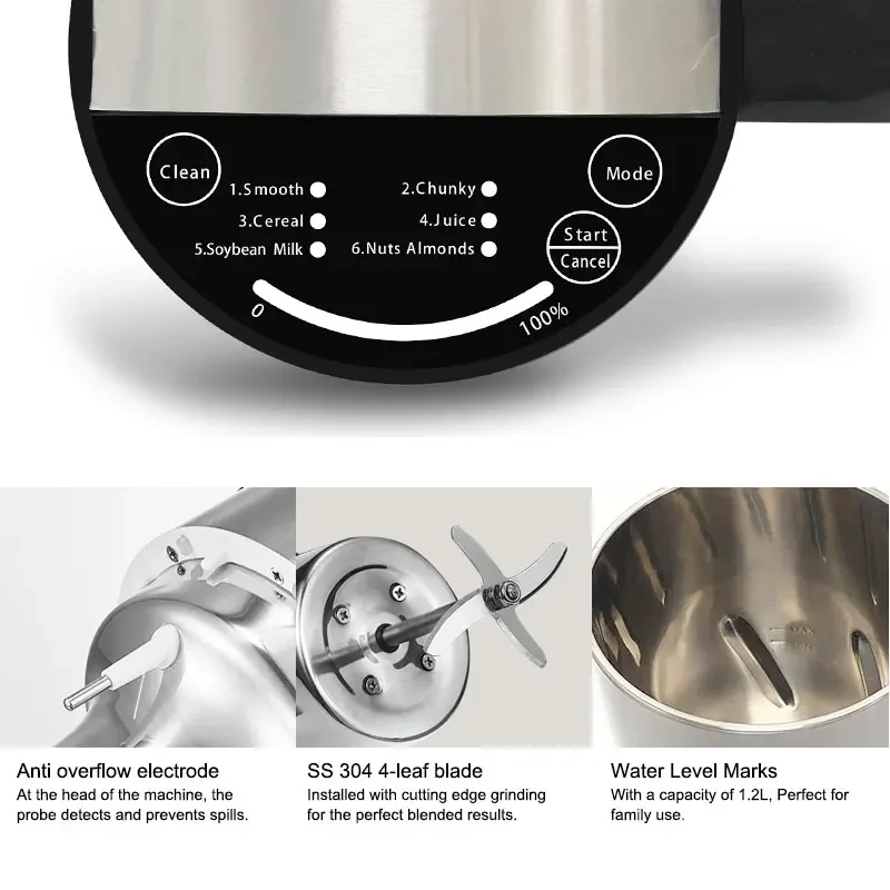 Бытовая машина для приготовления молока с орехами 1 5 л соевого миндаля и овсяного