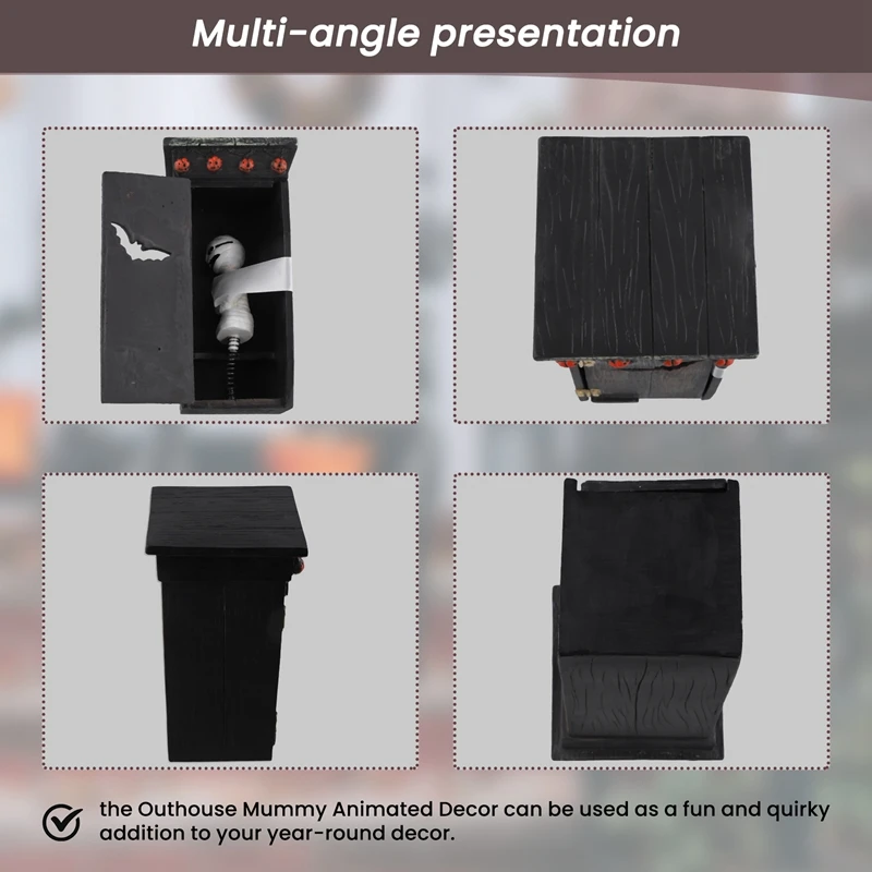 Анимированный декор Мумия Outhouse Говорящий Пердец Мумии Туалет снаружи Дом