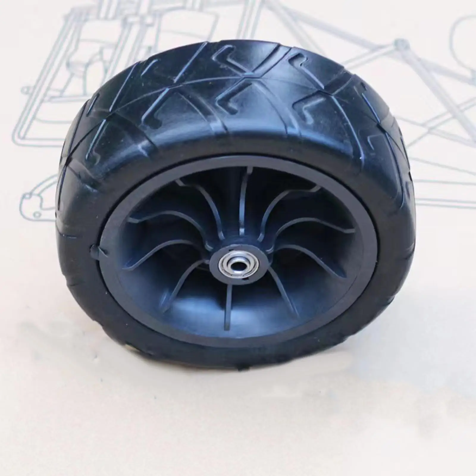 

Replacement Wheel for Wagon, Lawn Cart Wheelbarrow Tire Part for Shopping Cart Trolley