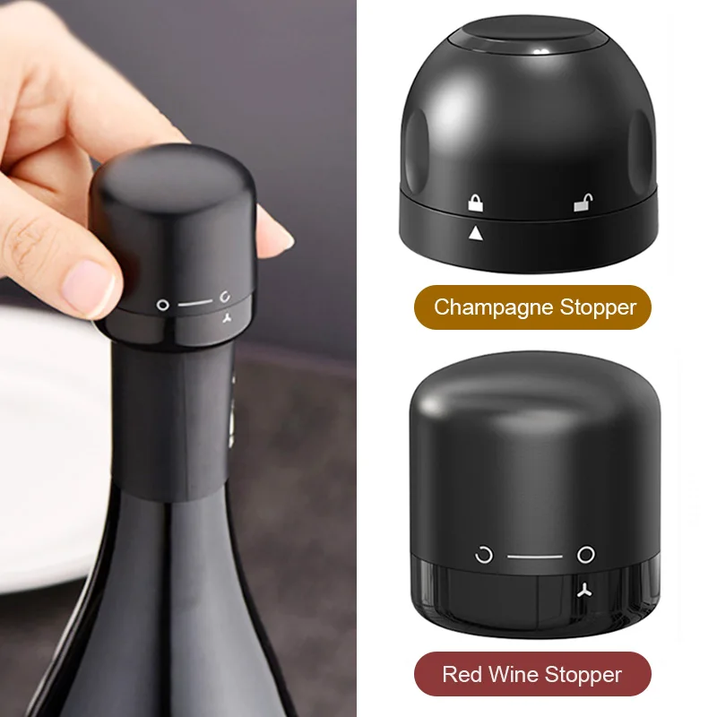 

Vacuum Sealed Wine Bottle Plug Champagne Stopper Leak-Proof And Fresh Bottle Cap Wine Corks Bar Accessories Supplies