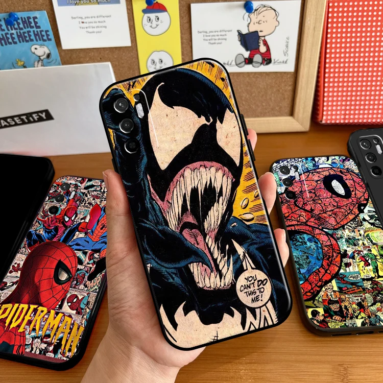 

Marvel Spiderman Venom Case For Xiaomi Redmi Note 11 11T 11S 10 10S 10T Pro For Redmi Note 11 10 5G Phone Case Back Carcasa