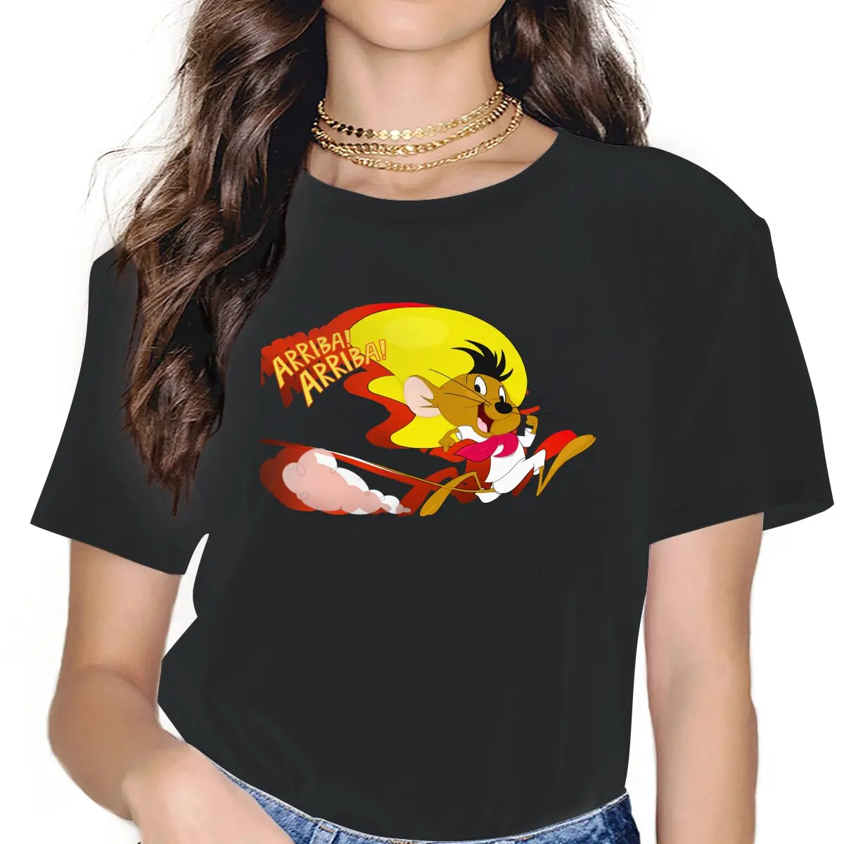 

Fasting Women Shirts Speedy Gonzales The Rat Death Squad T-shirt Harajuku Vintage Female Top